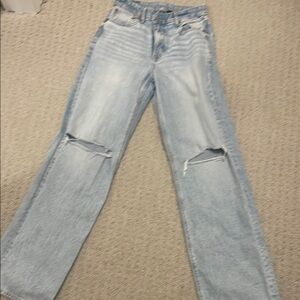 Light Blue Distressed Women's Jeans